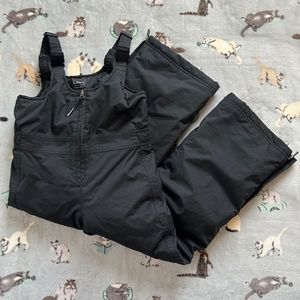 LL Bean Kids Size 5-6 Snowsuit Coveralls Black Thinsulate Insulation Winter Ware